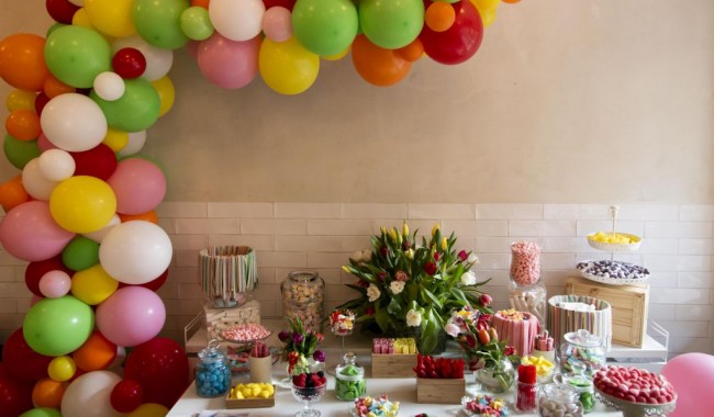 Un candy bar colorido para Masario